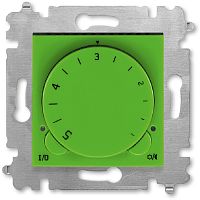 Терморегулятор механический с датчиком без рамки ABB EPJ Levit 0С +45С зеленый/дымчатый черный картинка